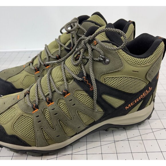 Merrell Men's Accentor 3 Waterproof Mid Hiking Boots Olive/Herb Sz. 13 W(EE) New - Picture 7 of 8